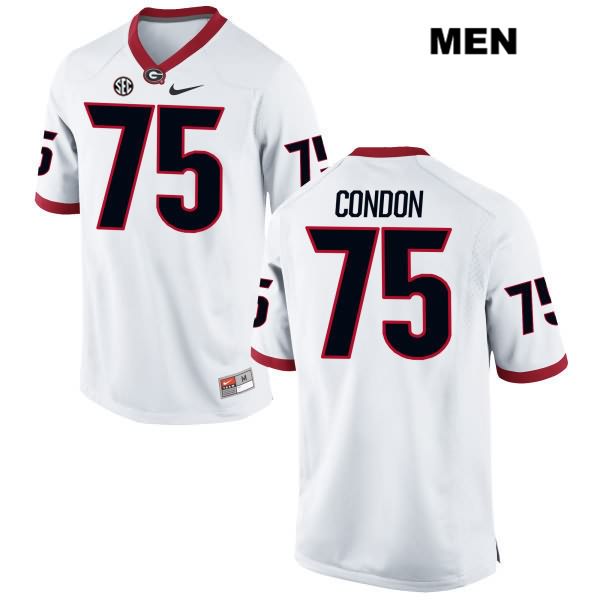 Georgia Bulldogs Men's Owen Condon #75 NCAA Authentic White Nike Stitched College Football Jersey NSN8456BO